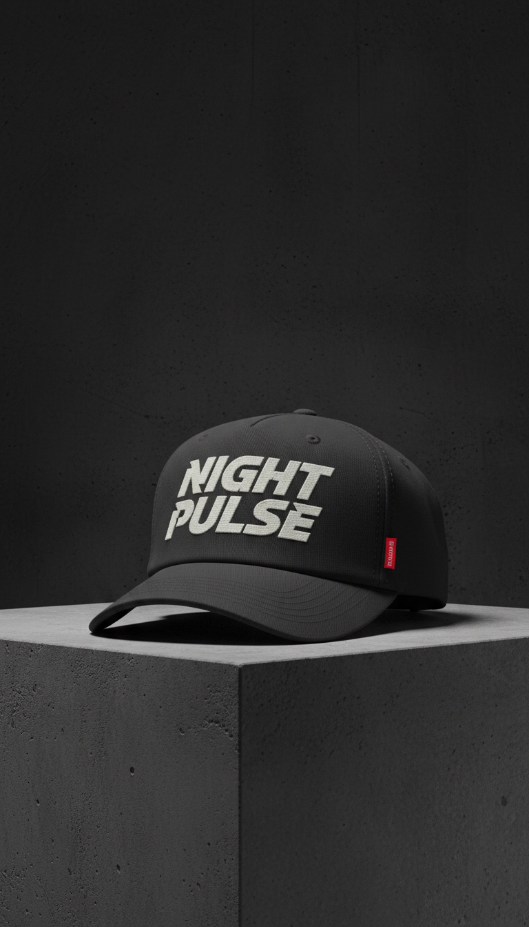 Bold Typography Snapback Flat Brim