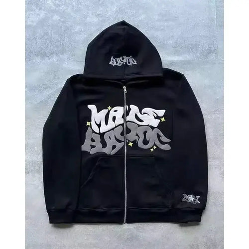 Fleece Zip-Up Hoodie cozy casual streetwear