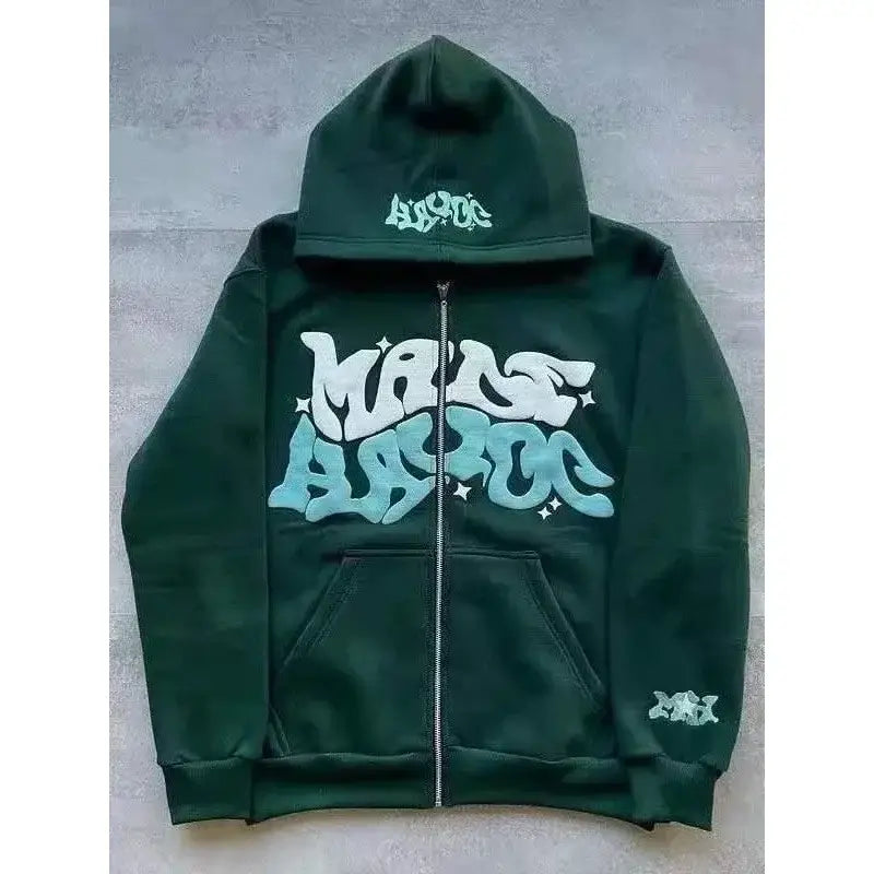 Fleece Zip-Up Hoodie cozy casual streetwear