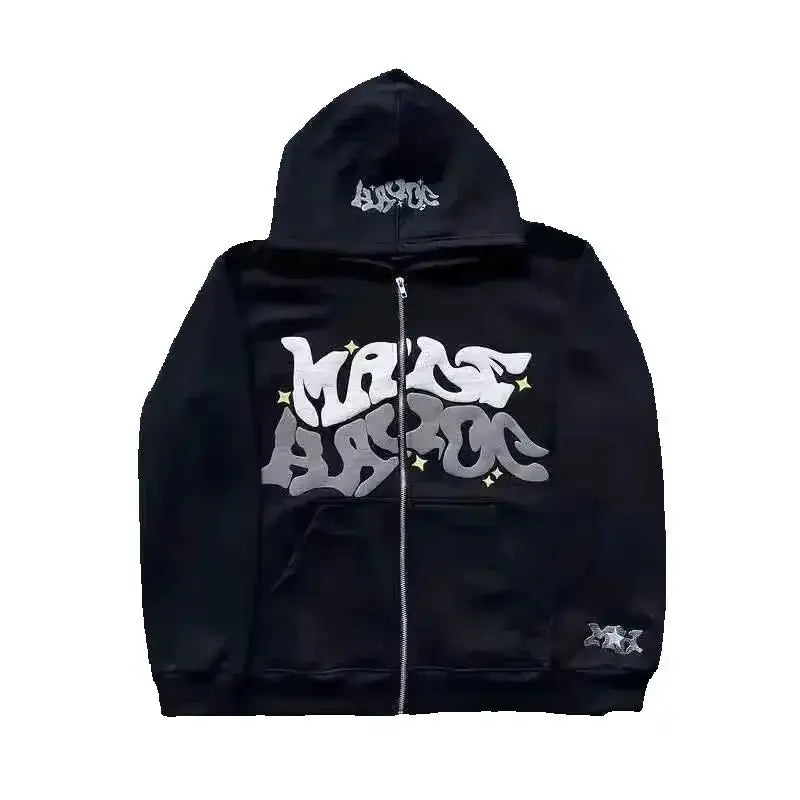 Fleece Zip-Up Hoodie cozy casual streetwear