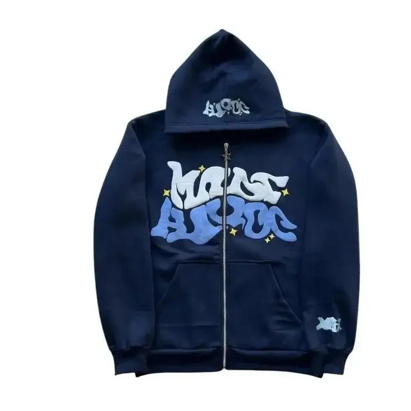 Fleece Zip-Up Hoodie cozy casual streetwear