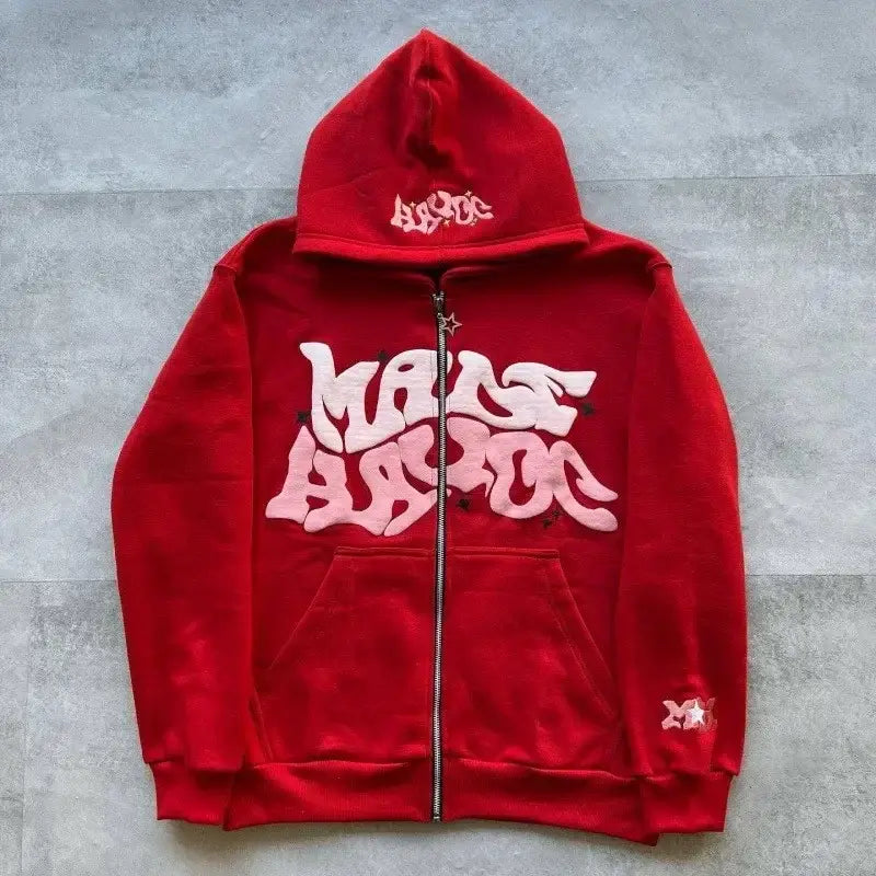 Fleece Zip-Up Hoodie cozy casual streetwear